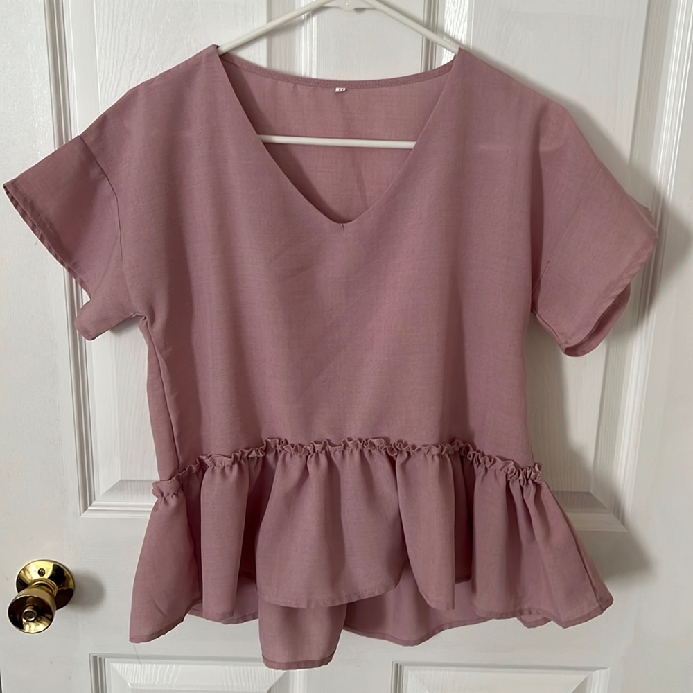 Size M mauve Shein peplum top